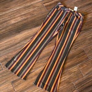 NWT Cato Women’s Hi-Rise Striped Flare Denim Pants Jeans